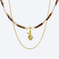 Tiger's Eye & Baroque Pearl Fruit Lover Layered Necklace