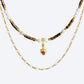 Tiger's Eye & Baroque Pearl Fruit Lover Layered Necklace