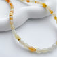 Gold Fortune Topaz Rice Beads Necklace