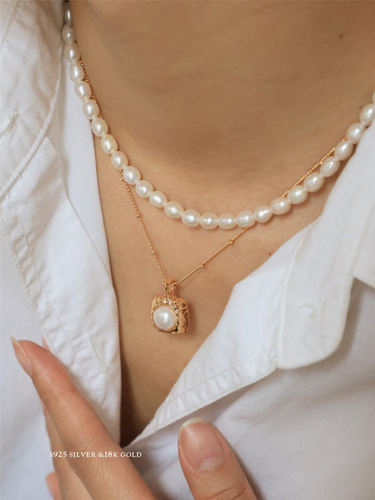 "Pure Elegance" Pearl Necklace-HOTSHELLOW-P2