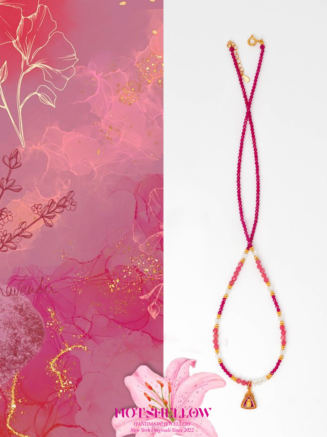 Rosy Elegance Rhodonite Necklace