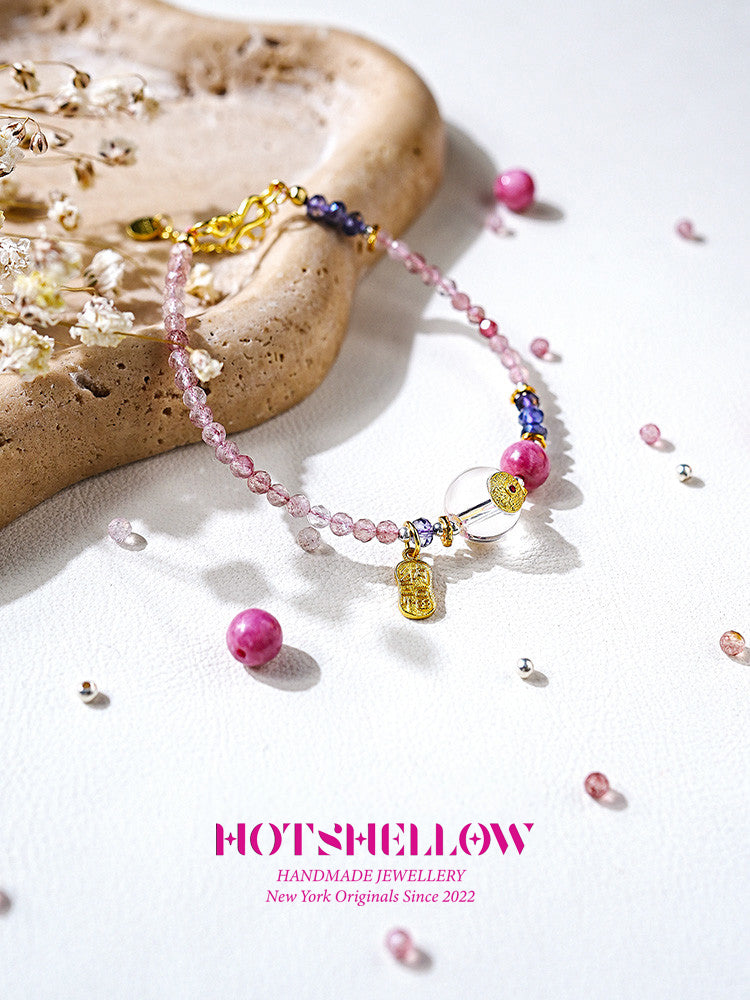 Eternal Love Strawberry Quartz Bracelet