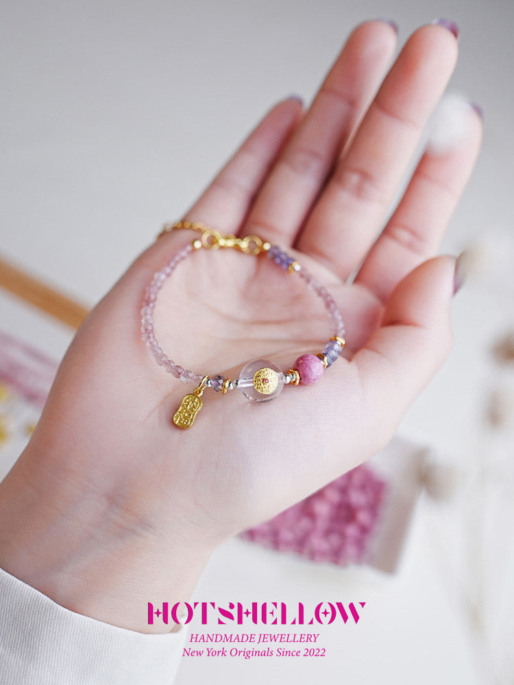 Eternal Love Strawberry Quartz Bracelet