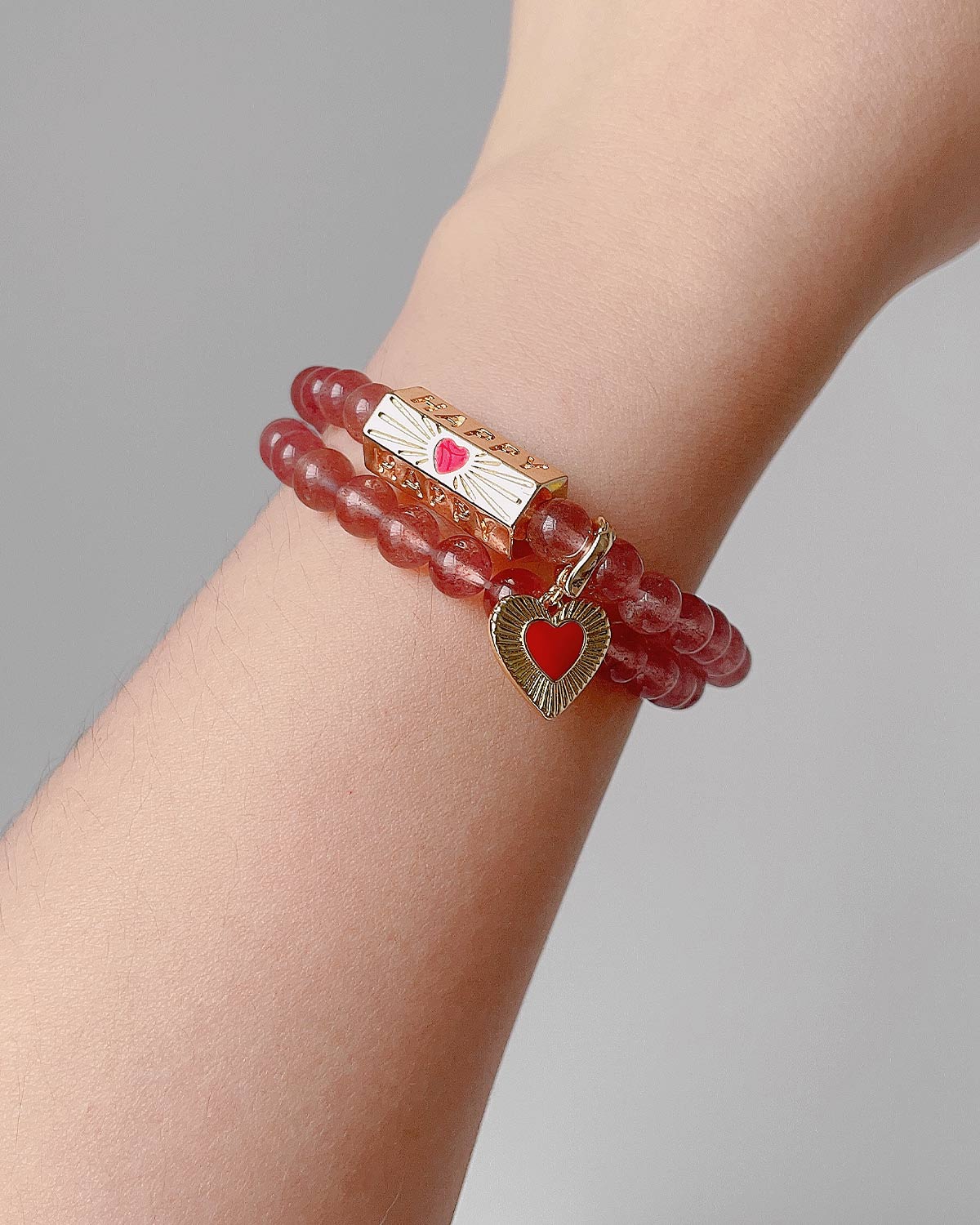 Erdbeerquarz-Armband