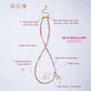 Natural strawberry crystal faceted millet bead necklace/multi-ring bracelet