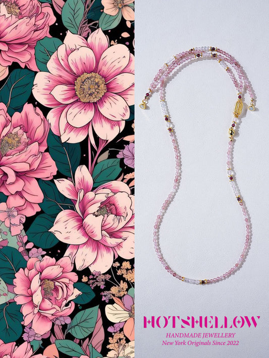 Strawberry_Quartz_Multi-Layer_Beaded_Necklace_with_Garnet_Accents-P1