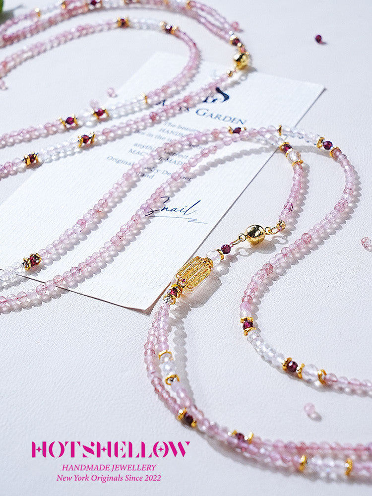 Strawberry_Quartz_Multi-Layer_Beaded_Necklace_with_Garnet_Accents-P3