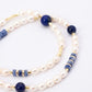 Tranquil Blue Lapis Pearl Necklace