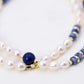 Tranquil Blue Lapis Pearl Necklace