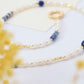 Tranquil Blue Lapis Pearl Necklace