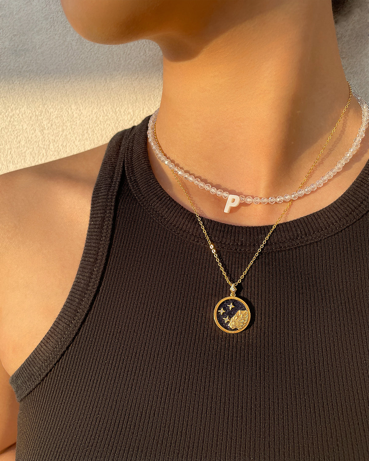 Shine Through Initial Necklace