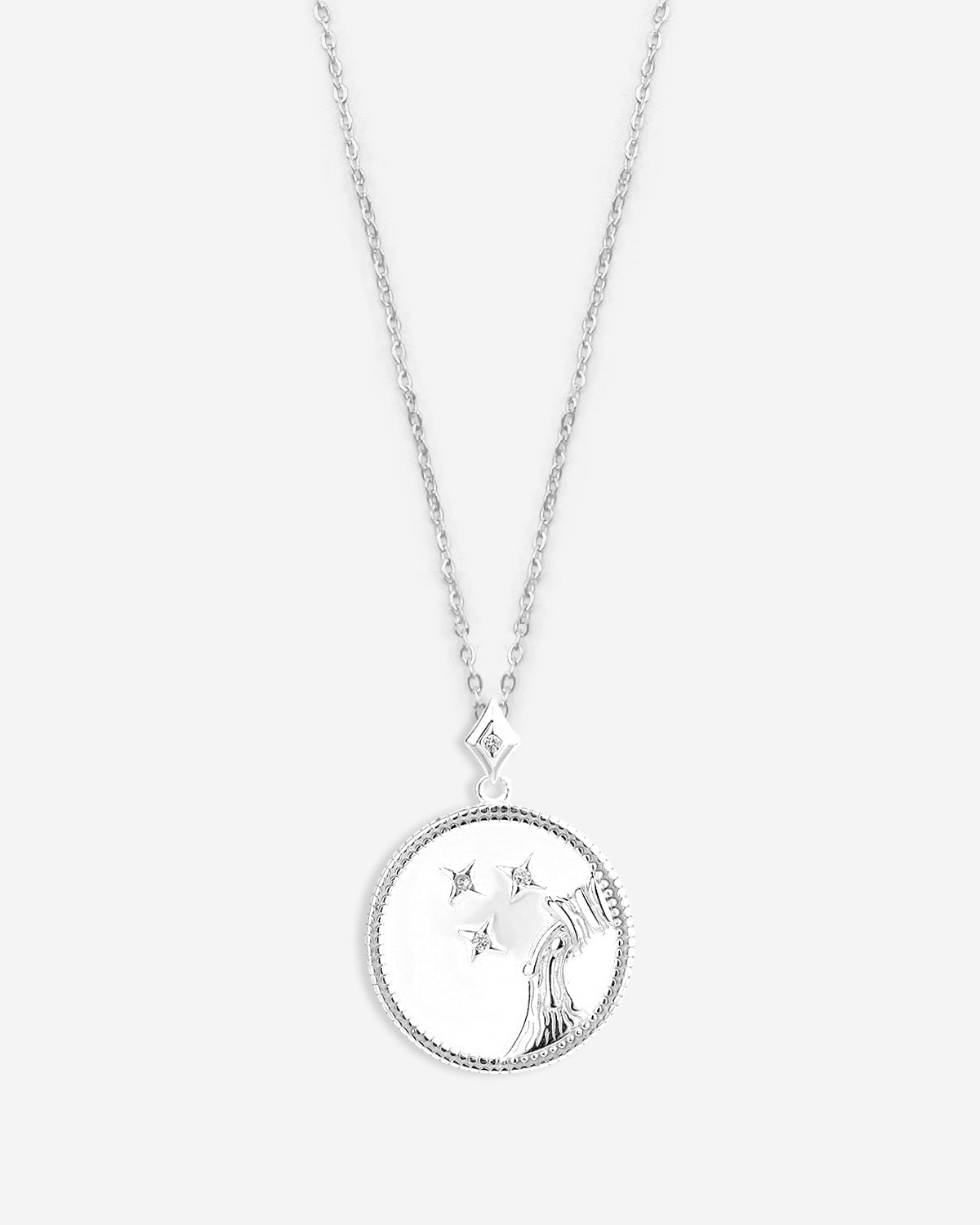 Zodiac Hollowed Pendant Necklace