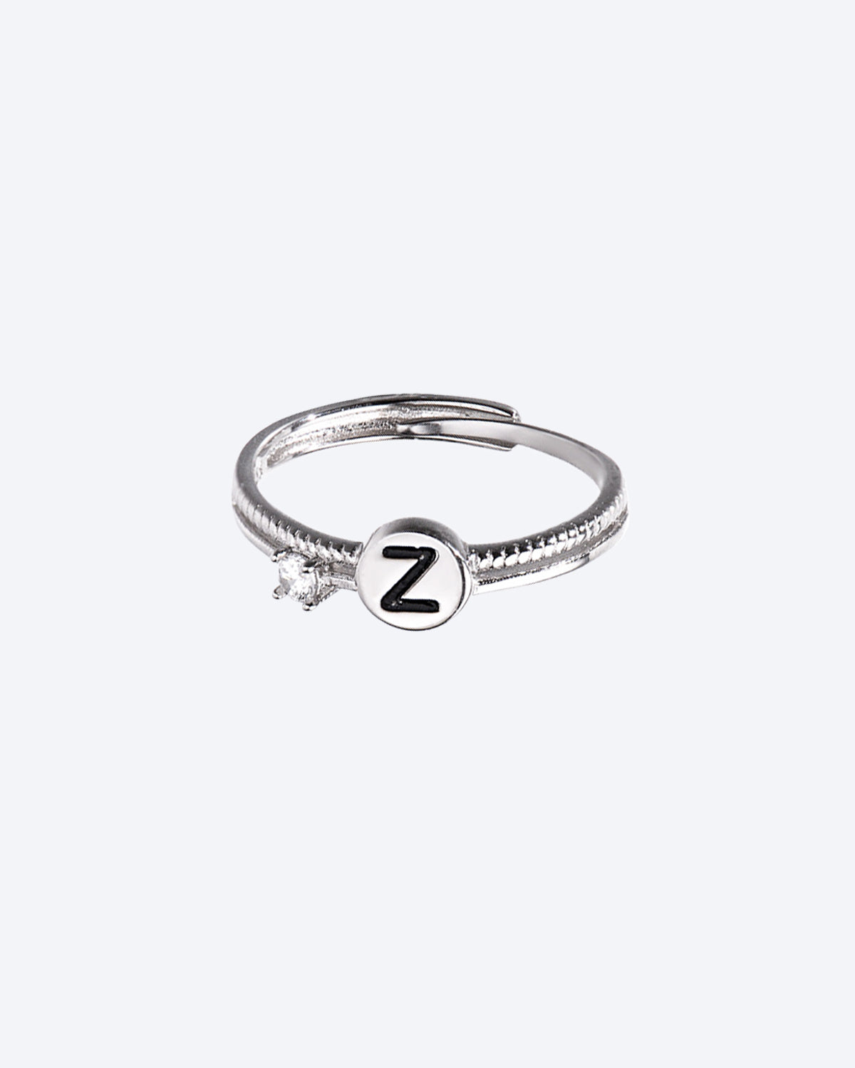 Alphabet Engraved Initial Ring